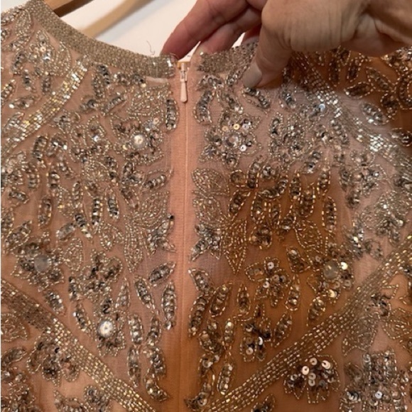 Mac Duggal Beaded Embellished short sleeve gown - Picture 6 of 11